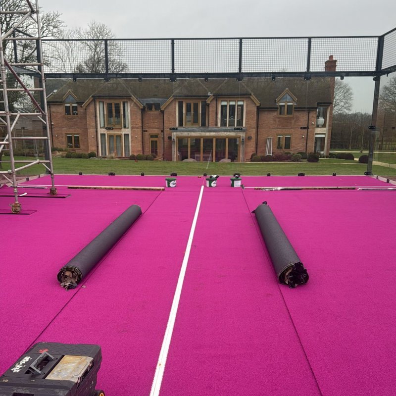 Padel Court Construction in the United Kingdom – Panoramic Court Installation