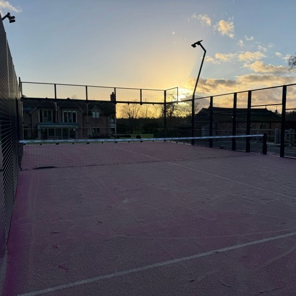 Padel Court Construction in the United Kingdom – Panoramic Court Installation