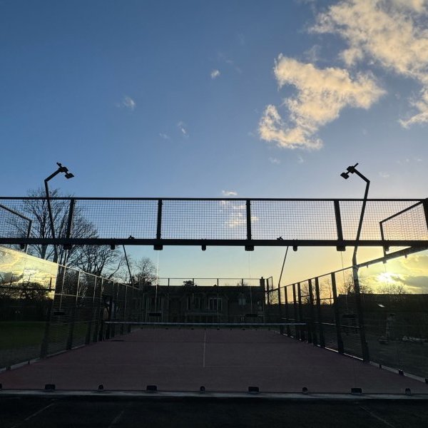 Padel Court Construction in the United Kingdom – Panoramic Court Installation